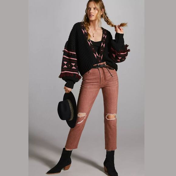 New Anthropologie Vintage Straight Distressed Jeans - 28 Waist